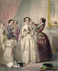 The Bride, engraved by J. Battannier, 1852-53